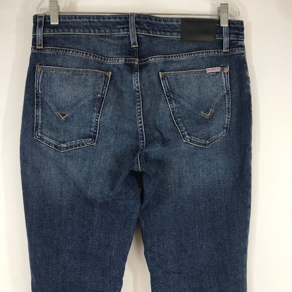 HUDSON - MEN'S 33 - BLUE DENIM BLAKE SLIM STRAIGHT COTTON BLEND JEANS - Picture 5 of 8